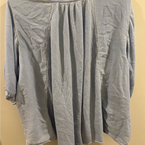 Free People Blue Catch Me‎ If You Can Oversized V-Neck Sz XS - Picture 8 of 8